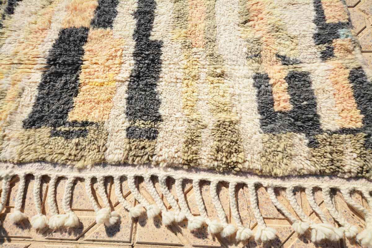 Daring (3'8" x 5'6") - Bold Sunshine Yellow Abstract Azilal Rug - Image 3