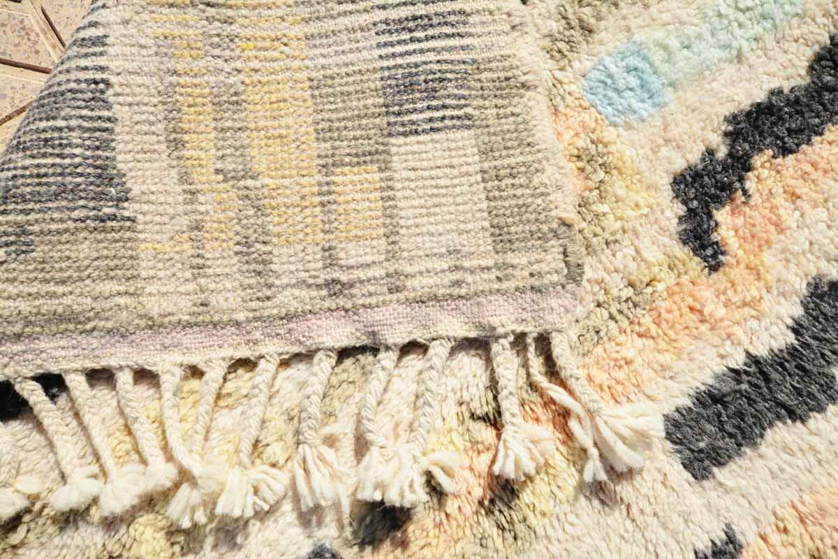 Daring (3'8" x 5'6") - Bold Sunshine Yellow Abstract Azilal Rug - Image 4