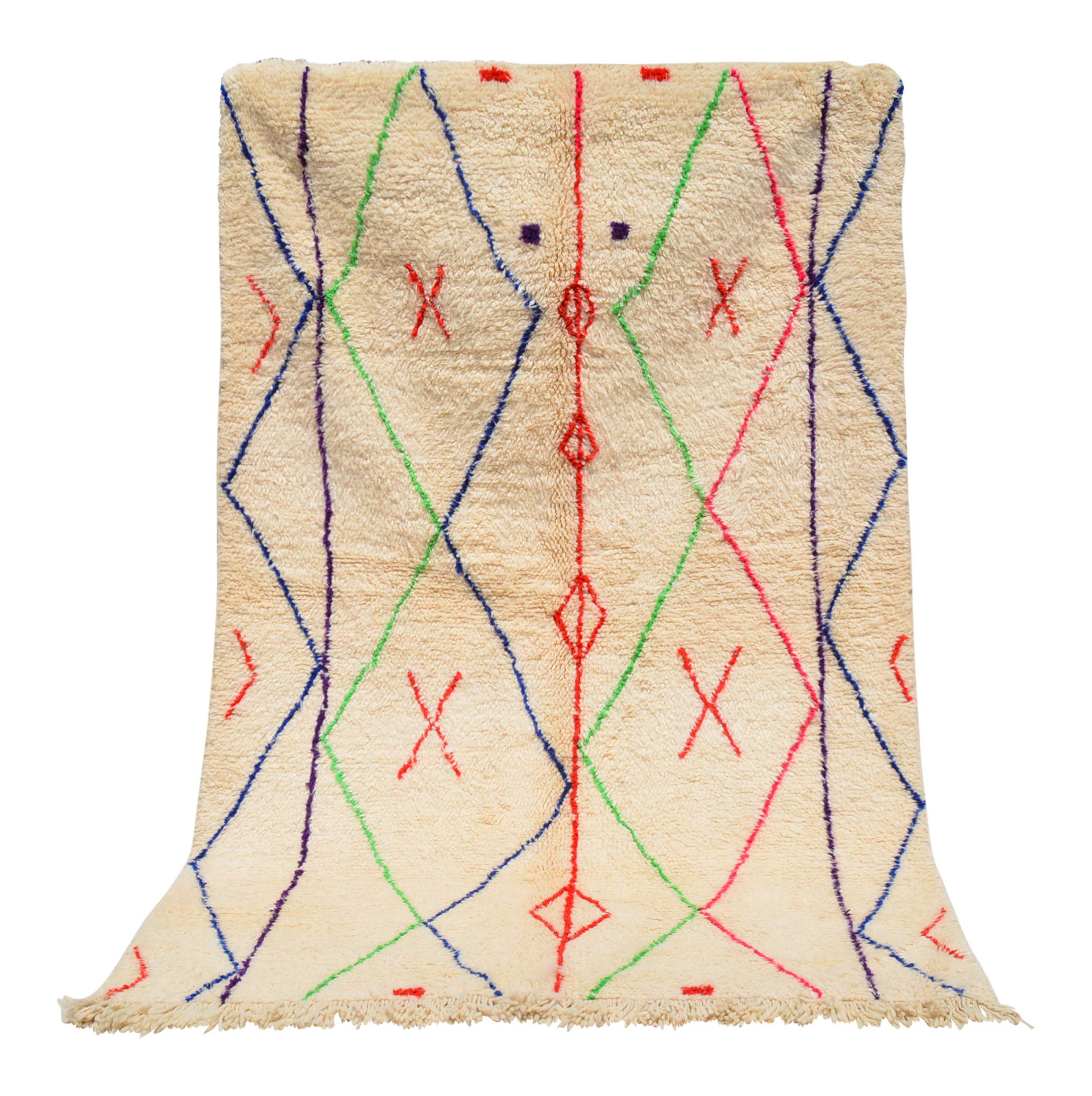 Estilo Libre (5'3" x 8') - Playful Multi-Color Abstract Azilal Rug - Image 4