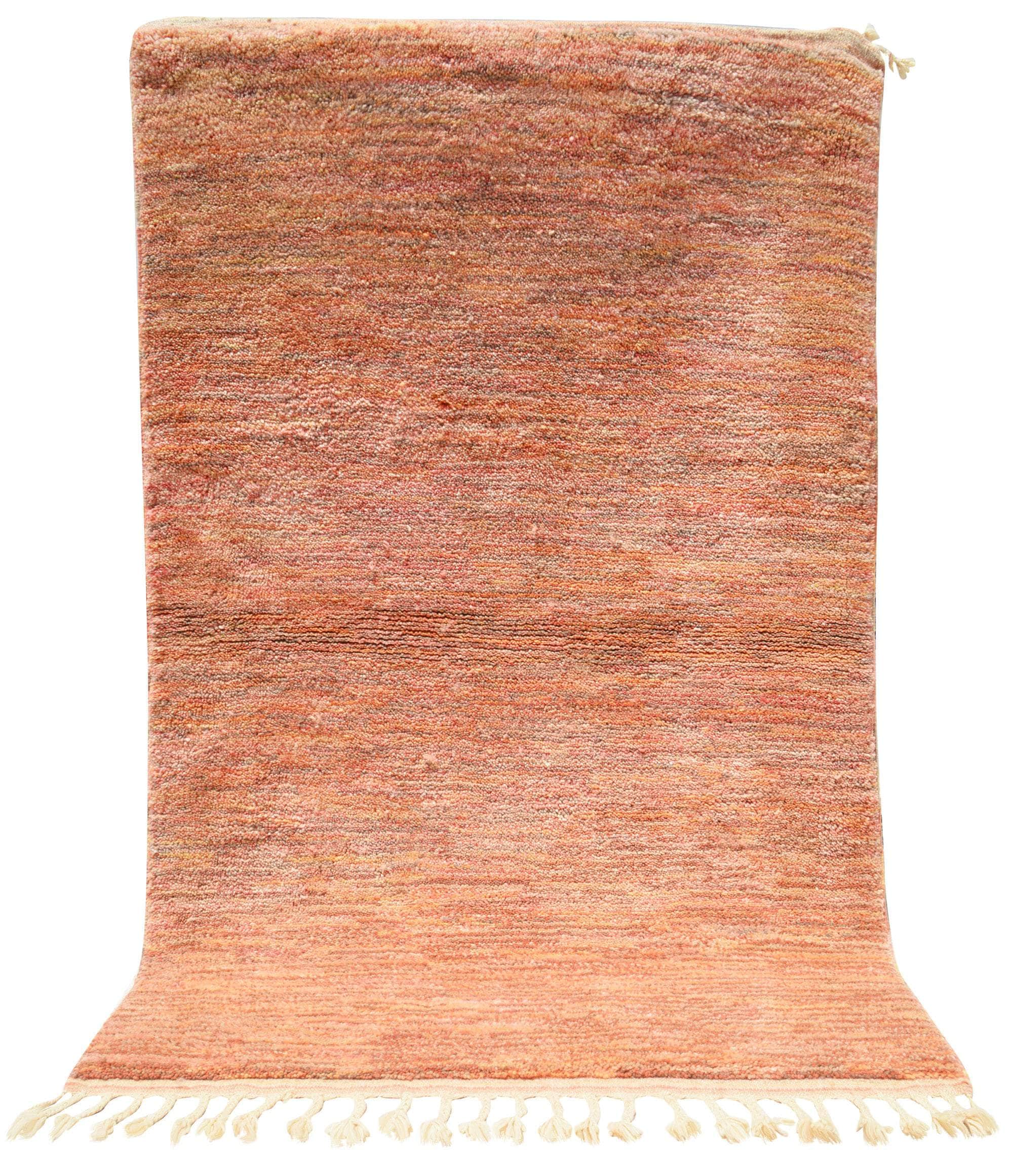 Horizons (4'0" x 5'10") - Subtle Salmon & Peach Layered Blend Rug - Image 5