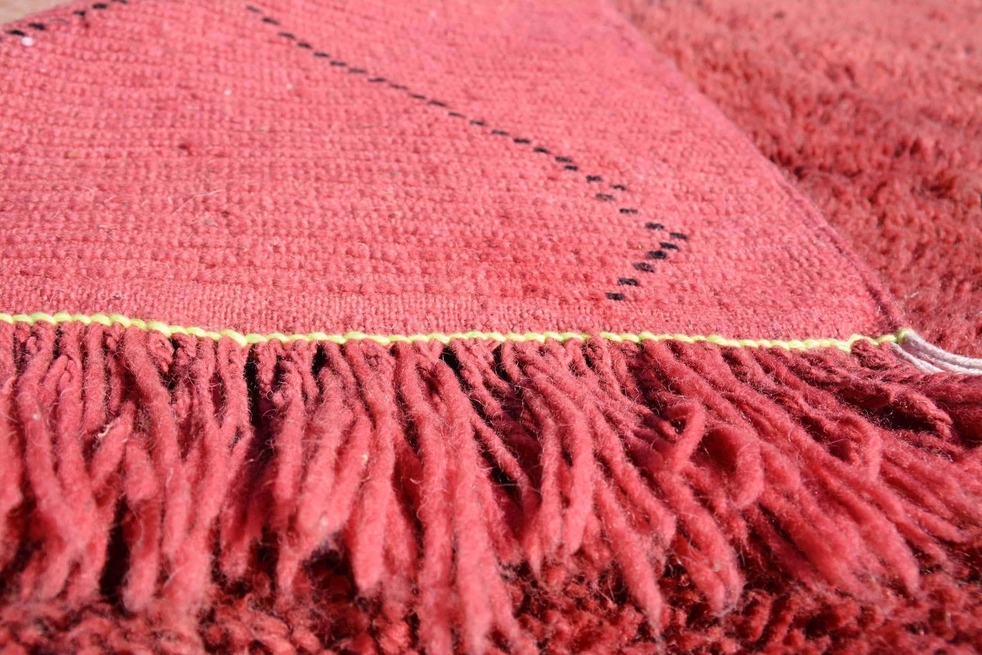 In Time (2'11" x 4'9") - Minimalist Terracotta Red Beni Ourain Rug - Image 4