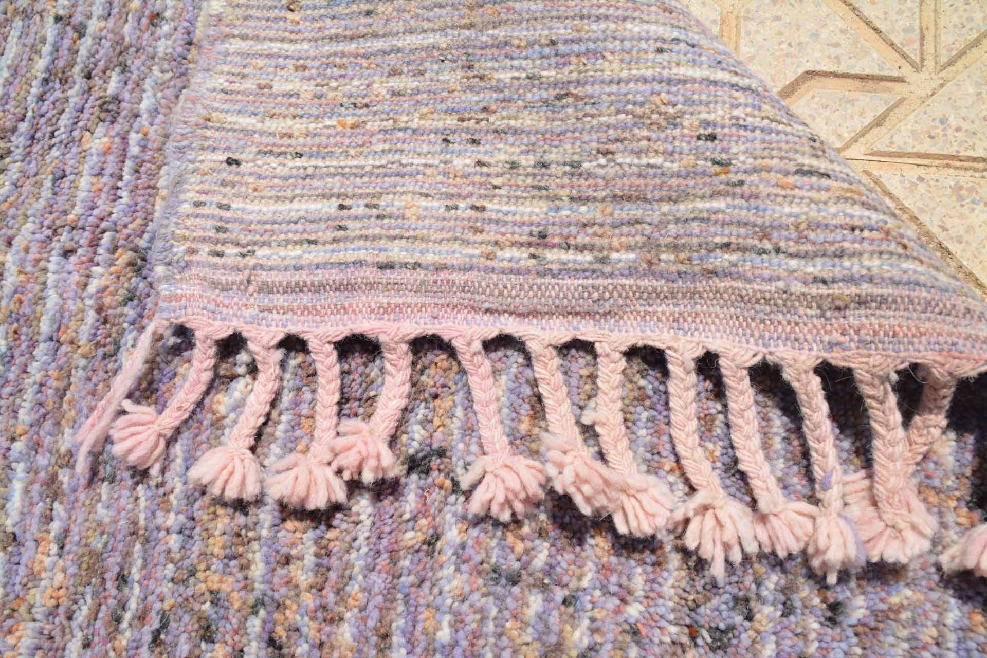 Lost Frequencies (4' x 5'10") - Minimalist Lavender Speckled Azilal Rug - Image 4