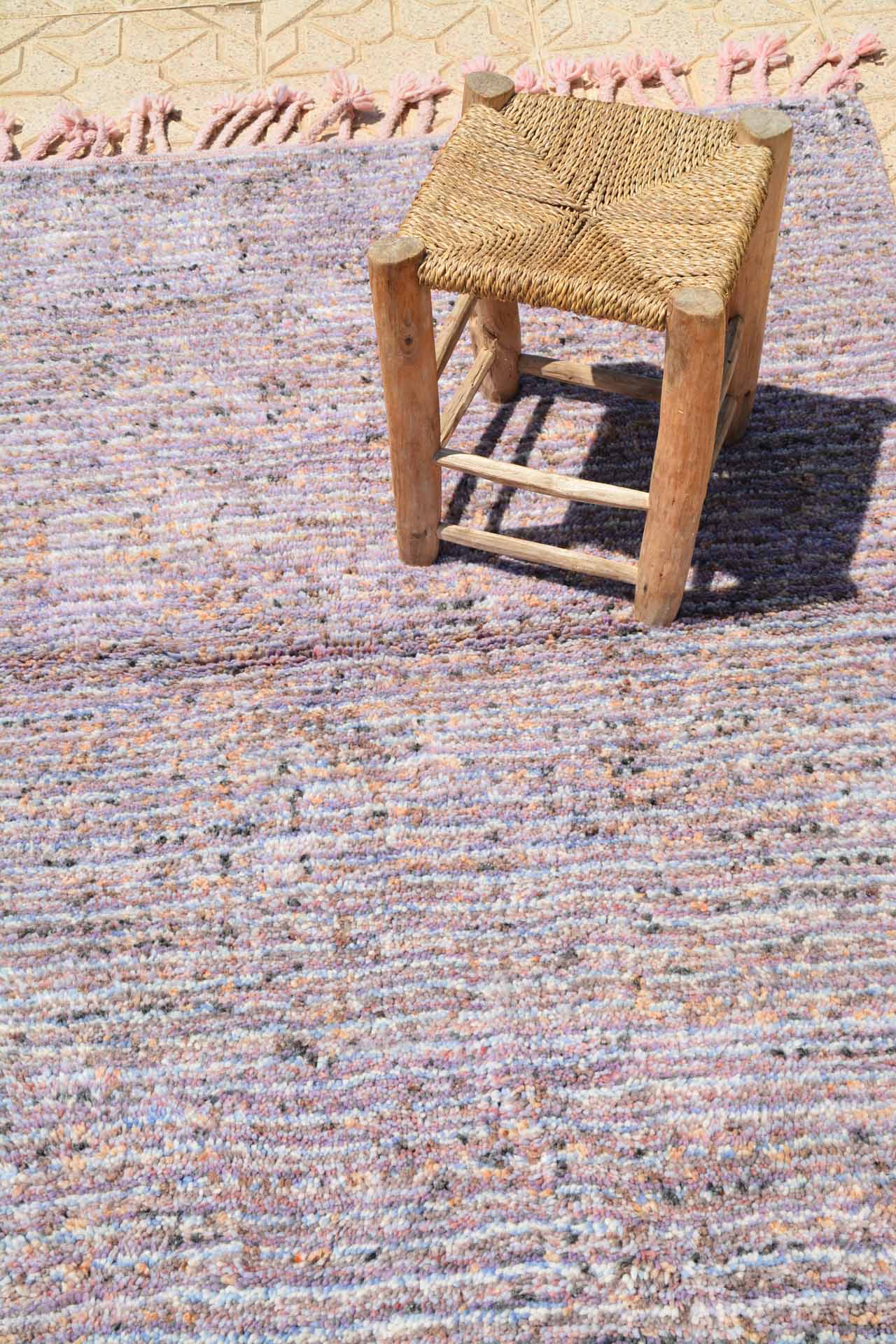 Lost Frequencies (4' x 5'10") - Minimalist Lavender Speckled Azilal Rug - Image 5