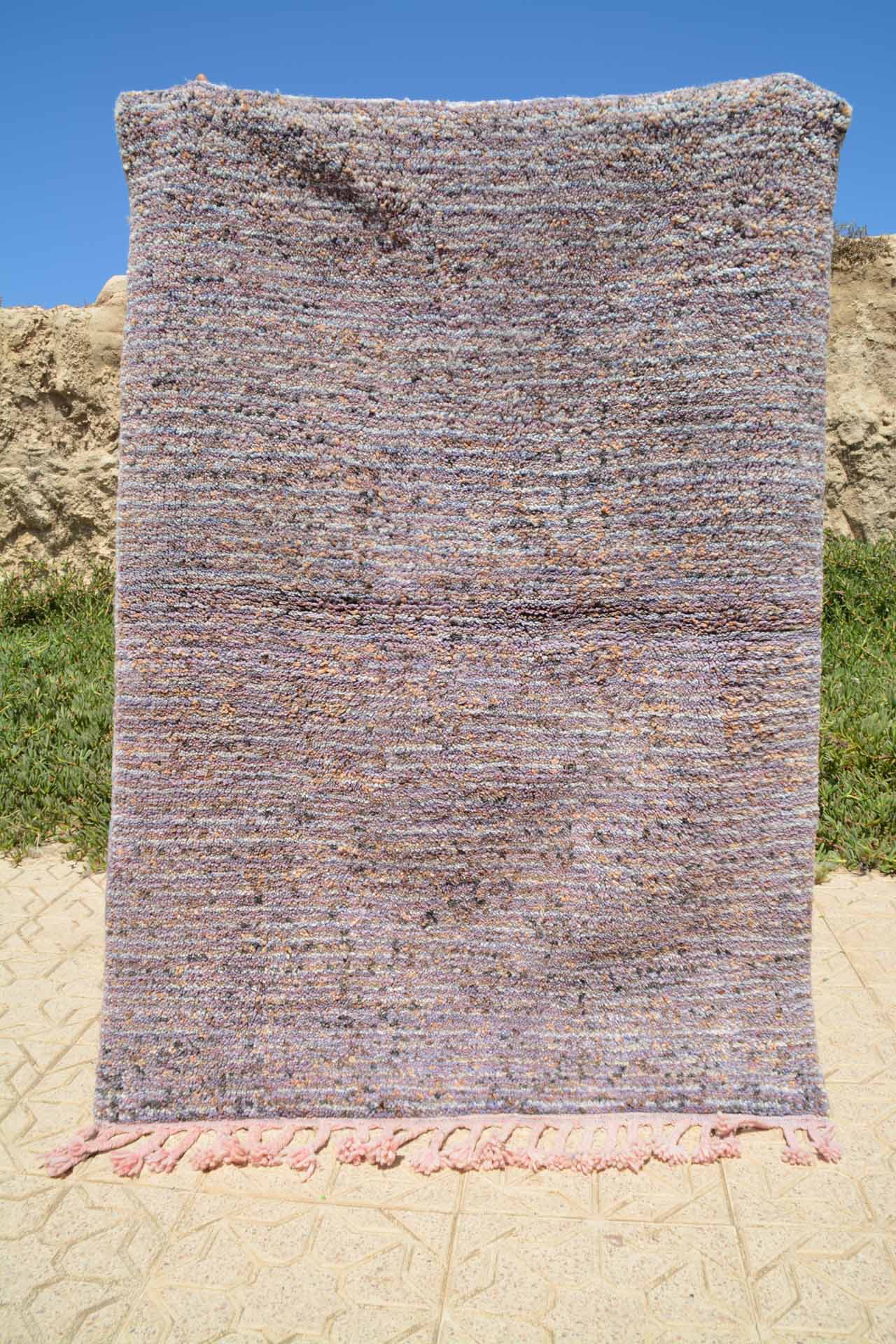 Lost Frequencies (4' x 5'10") - Minimalist Lavender Speckled Azilal Rug - Image 6