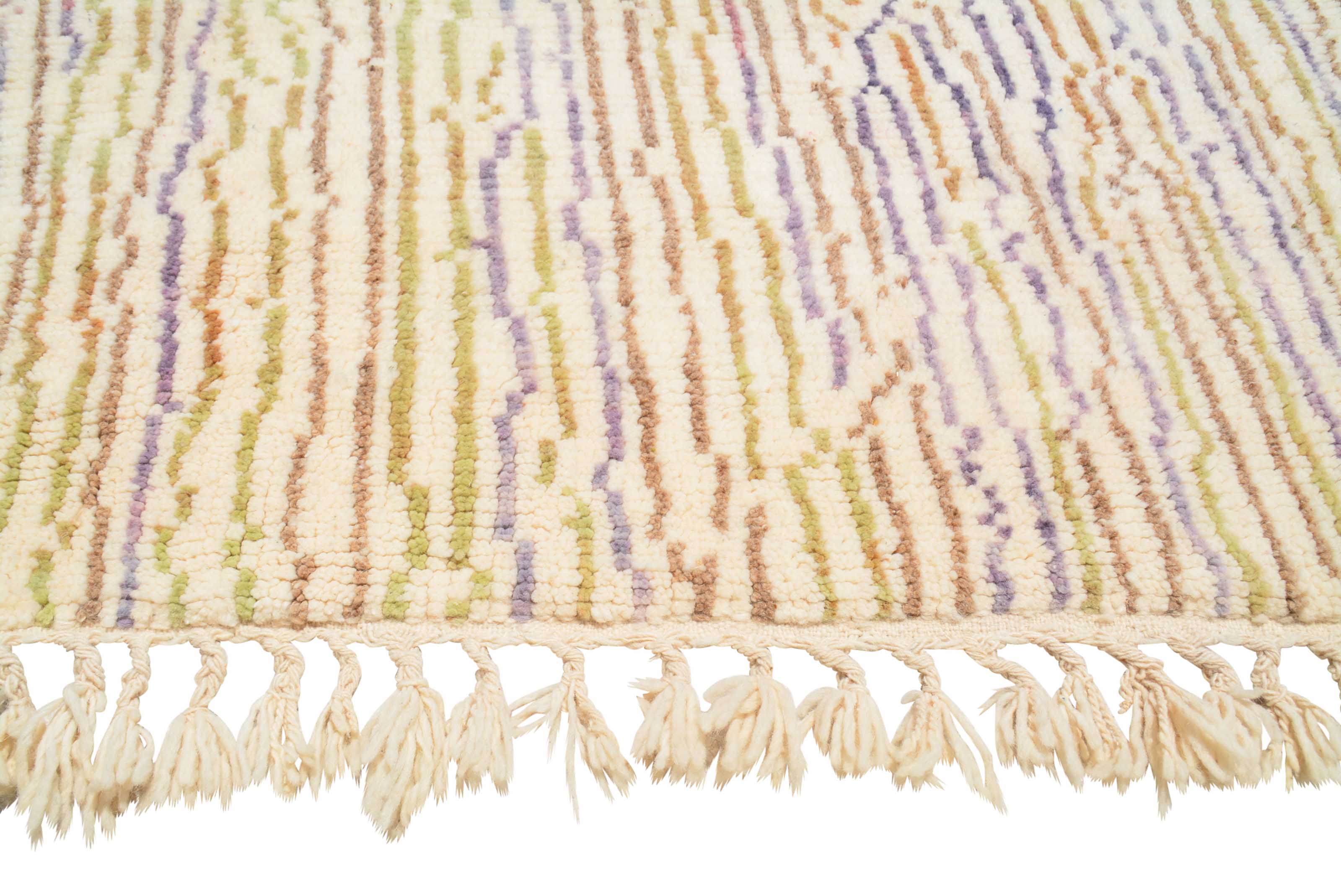 Nora (4'3" x 6'3") - Minimalist Plush Ivory Beni Ourain Rug - Image 3