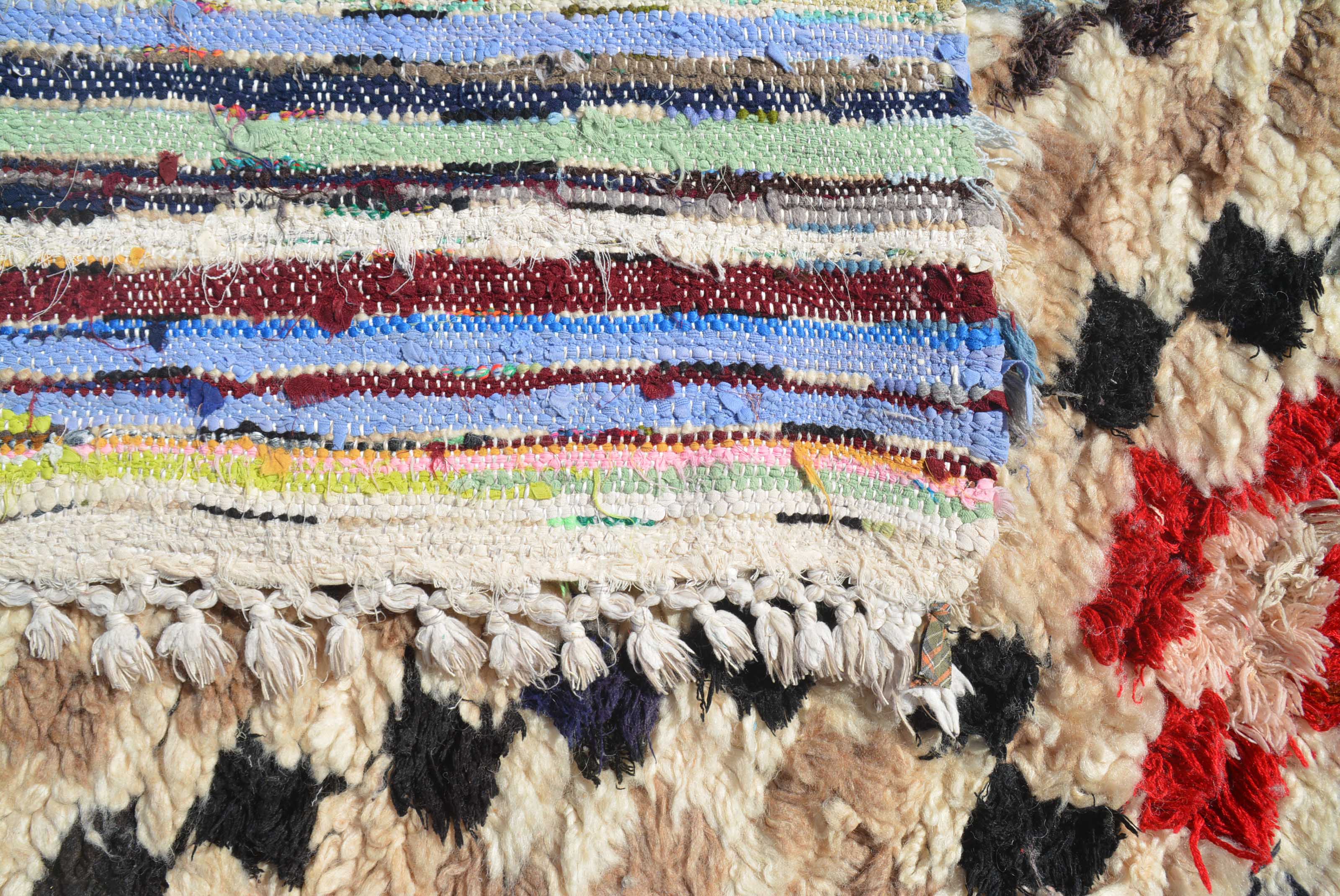 Oh Boy (3'8" x 8'10") – Vintage Pixelated Diamond Azilal Moroccan Runner - Image 6