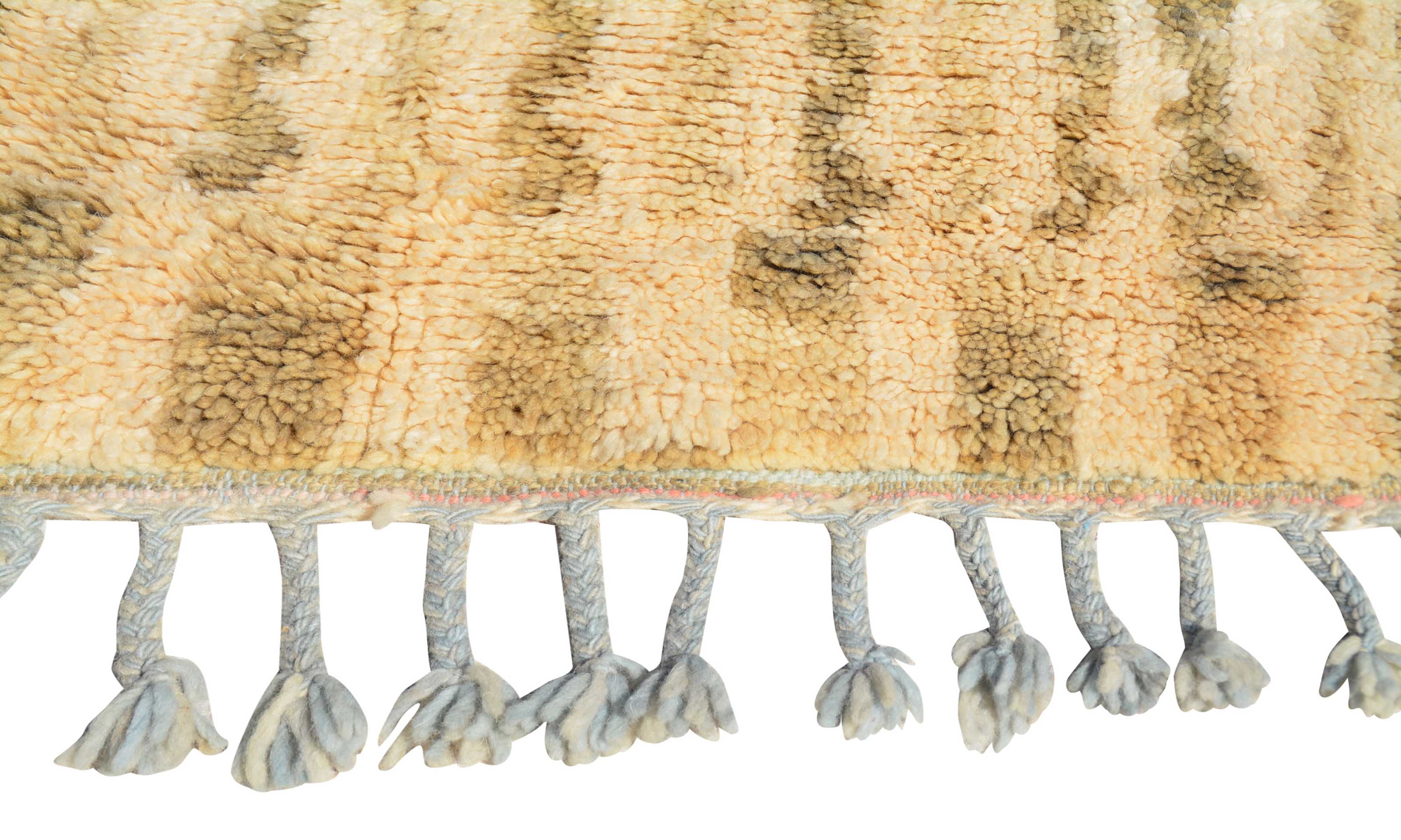 Rouah (3'5" x 5'5") - Earthy Wavy Vertical Line Azilal Rug - Image 5