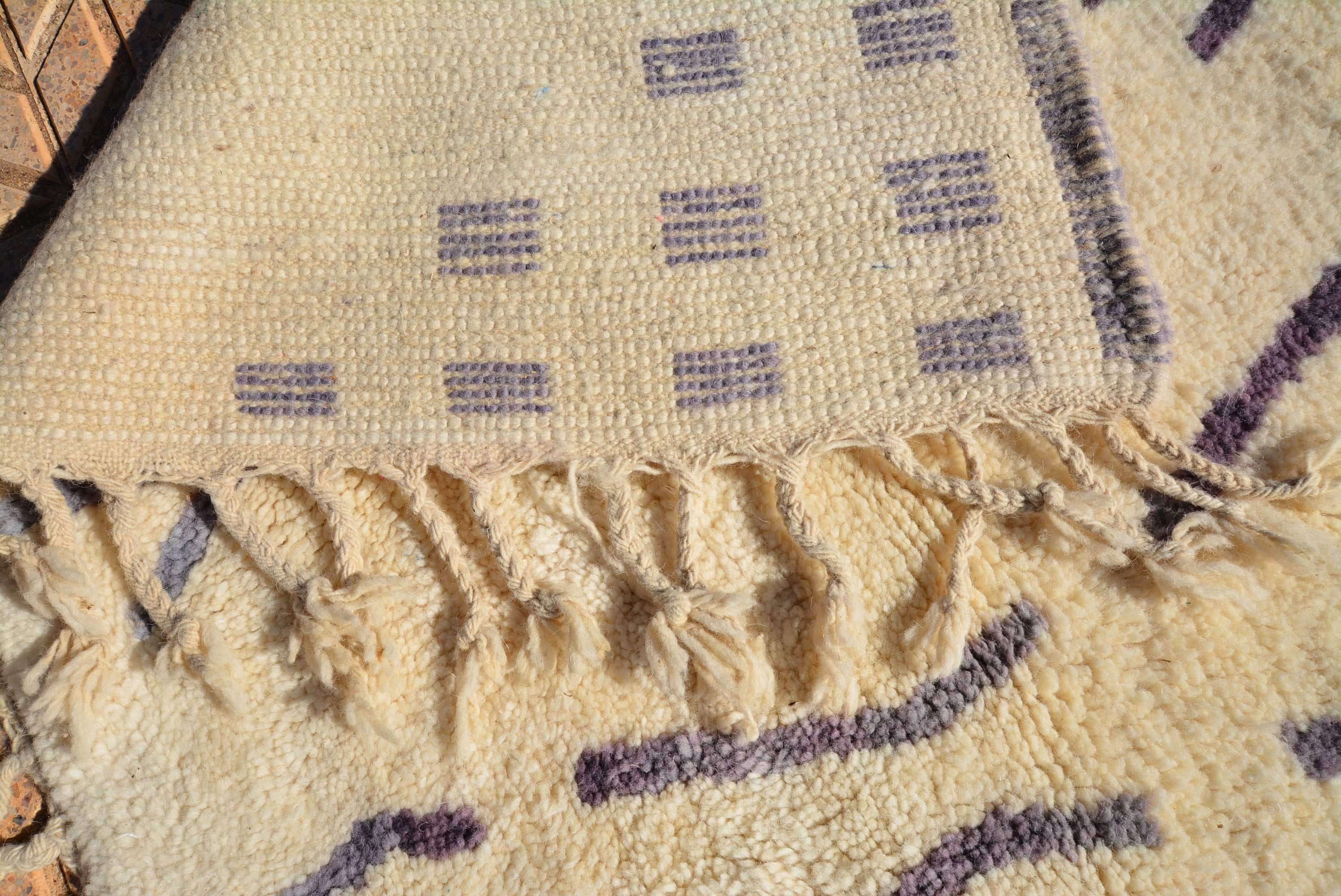 Salma (8'6" x 9'10") - Symbolic Spa Blue & Purple Azilal Rug - Image 4